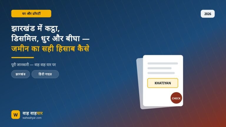 झारखंड में कट्ठा, डिसमिल, धुर और बीघा — जमीन का सही हिसाब कैसे लगाएं