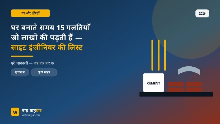 घर बनाते समय 15 गलतियाँ जो लाखों की पड़ती हैं — साइट इंजीनियर की लिस्ट
