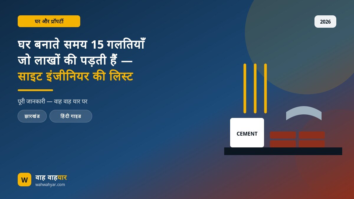 घर बनाते समय 15 गलतियाँ जो लाखों की पड़ती हैं — साइट इंजीनियर की लिस्ट